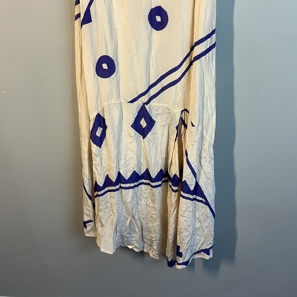 Cecilie Copenhagen Cream Anthropologie Midi Slip Night Out Dress Size Medium - Picture 7 of 16